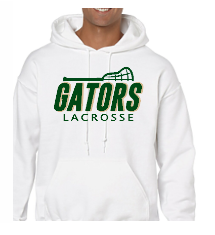 Gators Lacrosse w stick hood sweat white.png