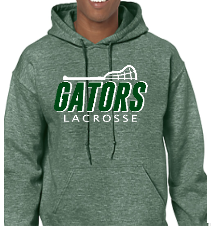 Gators Lacrosse w stick green hood sweat.png