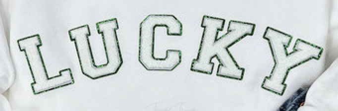 chenille letters lucky close .png