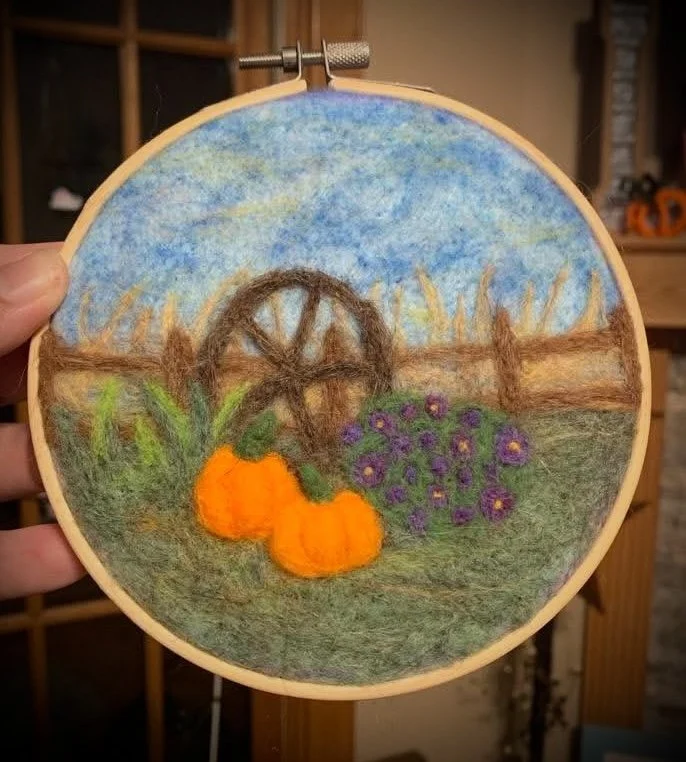 Needle Felted Pumpkin Scene Workshop 🎃 September 26