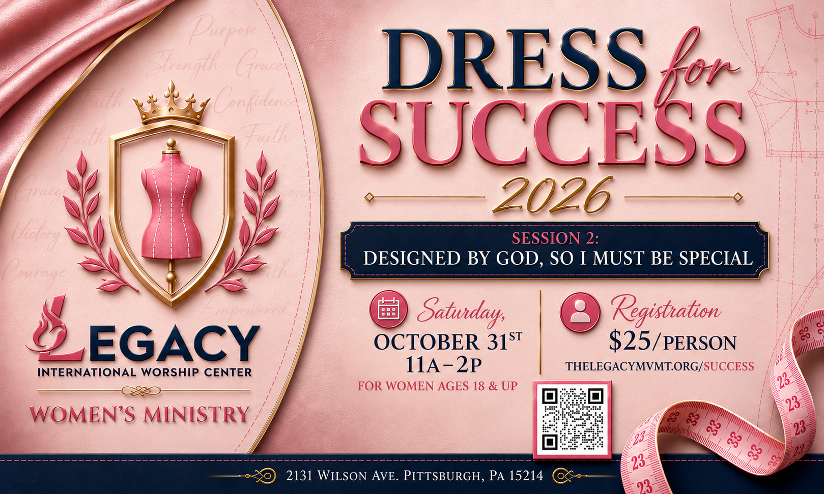 Women's Ministry: Dress for Success "Designed by God, I Must Be Special: