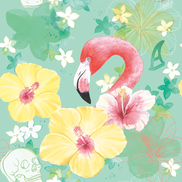 akela_surf_flamingo_pattern_mint_ali_kurzeja.png