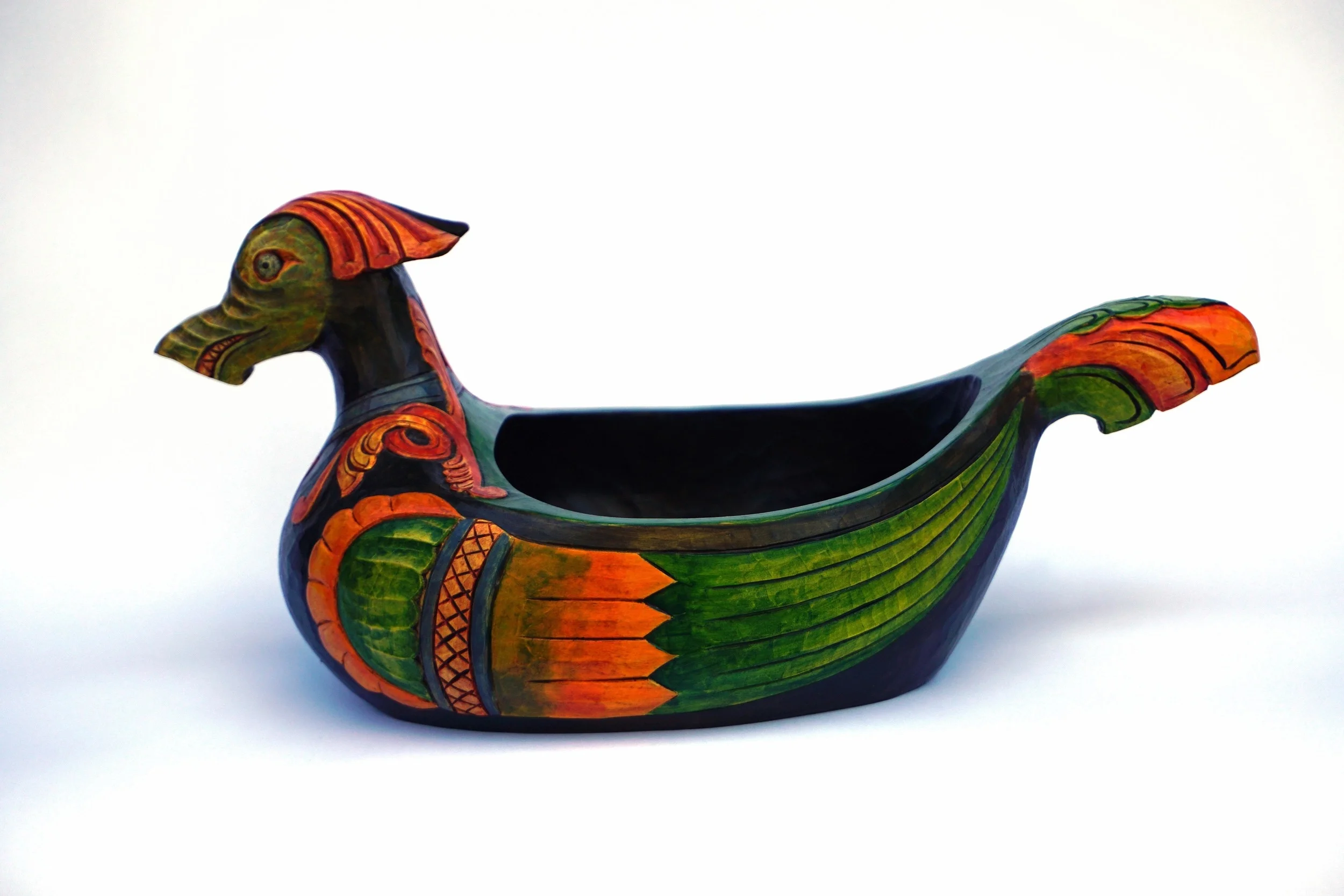 Ale bowl by Phillip Odden 2016 16 1/4" long, 8 1/4" wide and 7 3/8" high. Price: $745 Sold