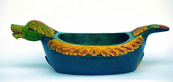Ale bowl by Phillip Odden 2016 12 1/2" long, 7" wide and 3 3/4" high. Price $445 Sold