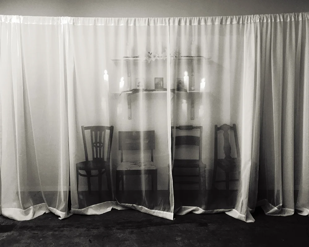 The Dumb Supper (Iteration 1) , 2017. Installation with video. Variable dimensions