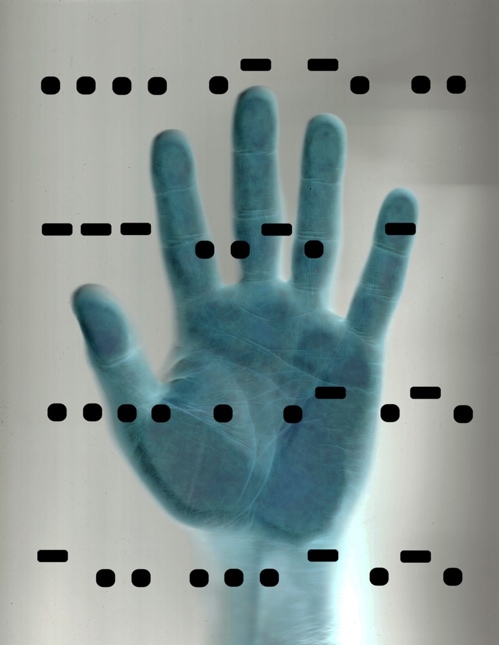 Hand of the Artist, Left, Mixed Media, (study for final work), 2012