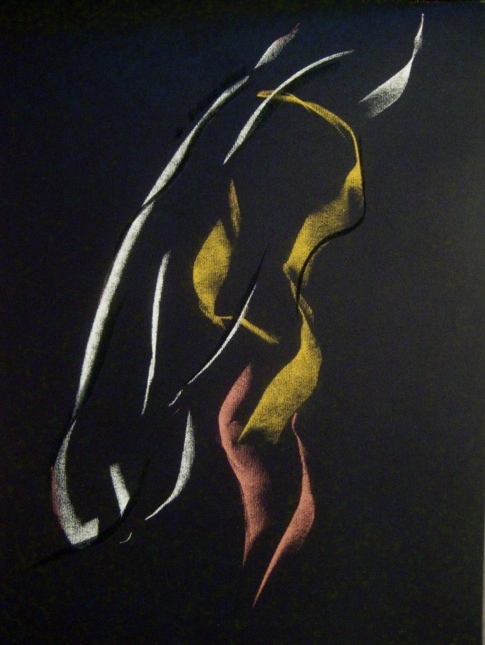 Untitled drawing, Pastel on paper, 14" x 17", 2010