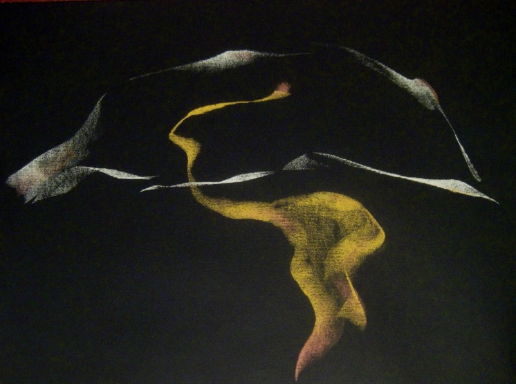 Untitled drawing, Pastel on paper, 14" x 17", 2010