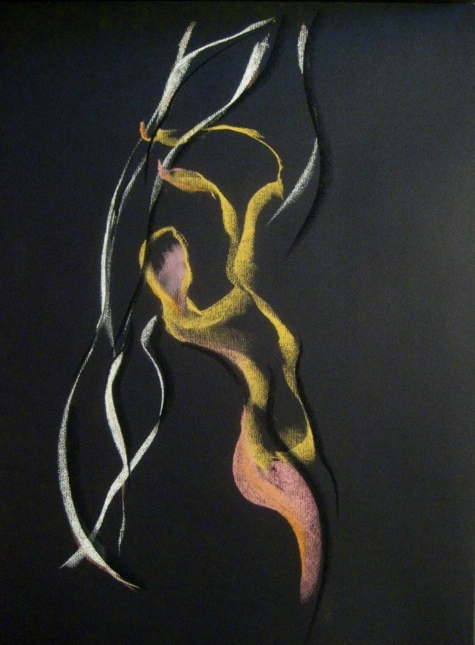 Untitled drawing, Pastel on paper, 14" x 17", 2010