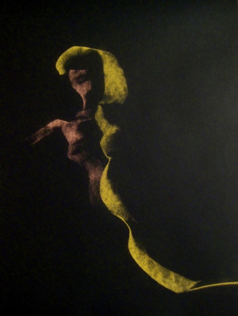 Untitled drawing, Pastel on paper, 14" x 17", 2010
