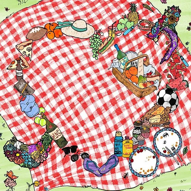 So happy that spring is finally in the air. Can't wait for park picnics! #illustrarion #design #artdirection #drawingaday #penandink #freelanceillustrstion #spring #picnic #art