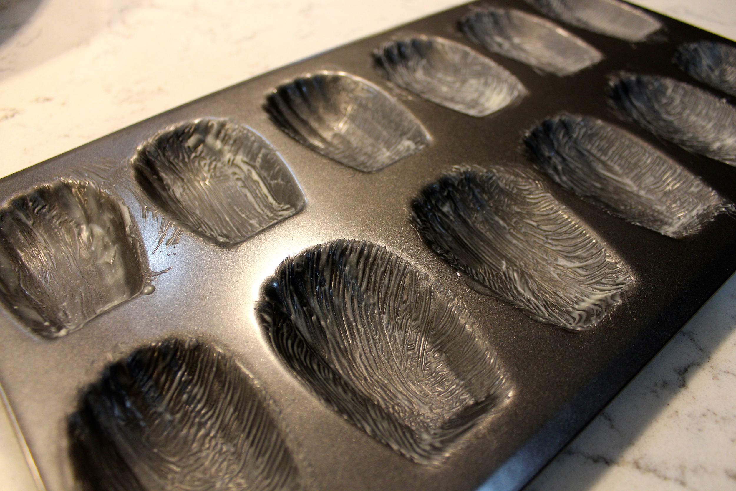   Refrigerate pan for about 10 minutes to harden butter.  