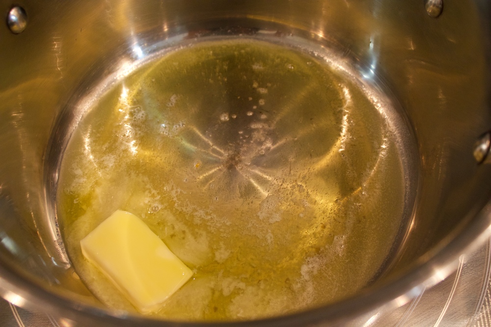 3. Add olive oil to pot