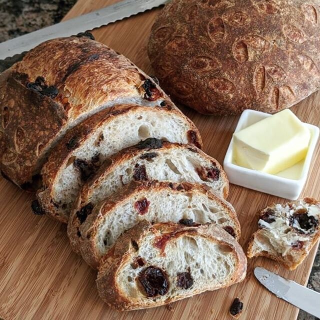 TGI almost F! Tomorrow&rsquo;s going to be a MAJOR bread day at the bakery. We have officially added chocolate cherry sourdough to our weekly bread bake. Packed with dark chocolate chunks and tart dried cherries, this is the bread you never knew you 