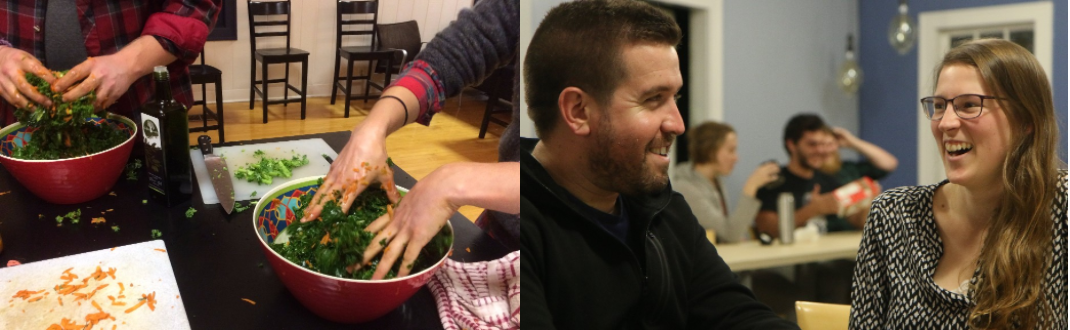 Participants getting their hands dirty and enjoying good conversation at Food Culture Explorers