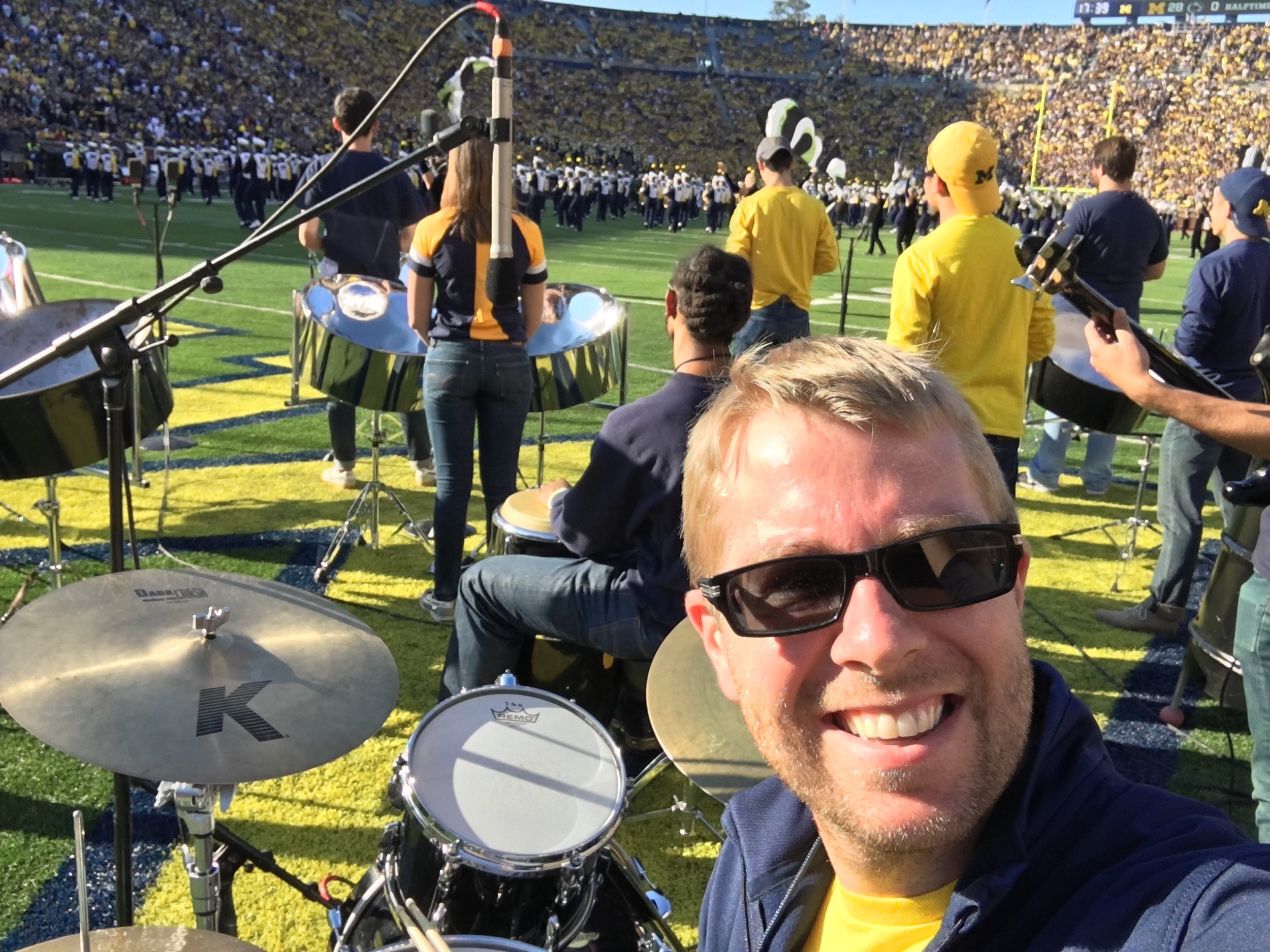  University of Michigan Steelband Performing in the football half-time show for a sold out Big House! 
