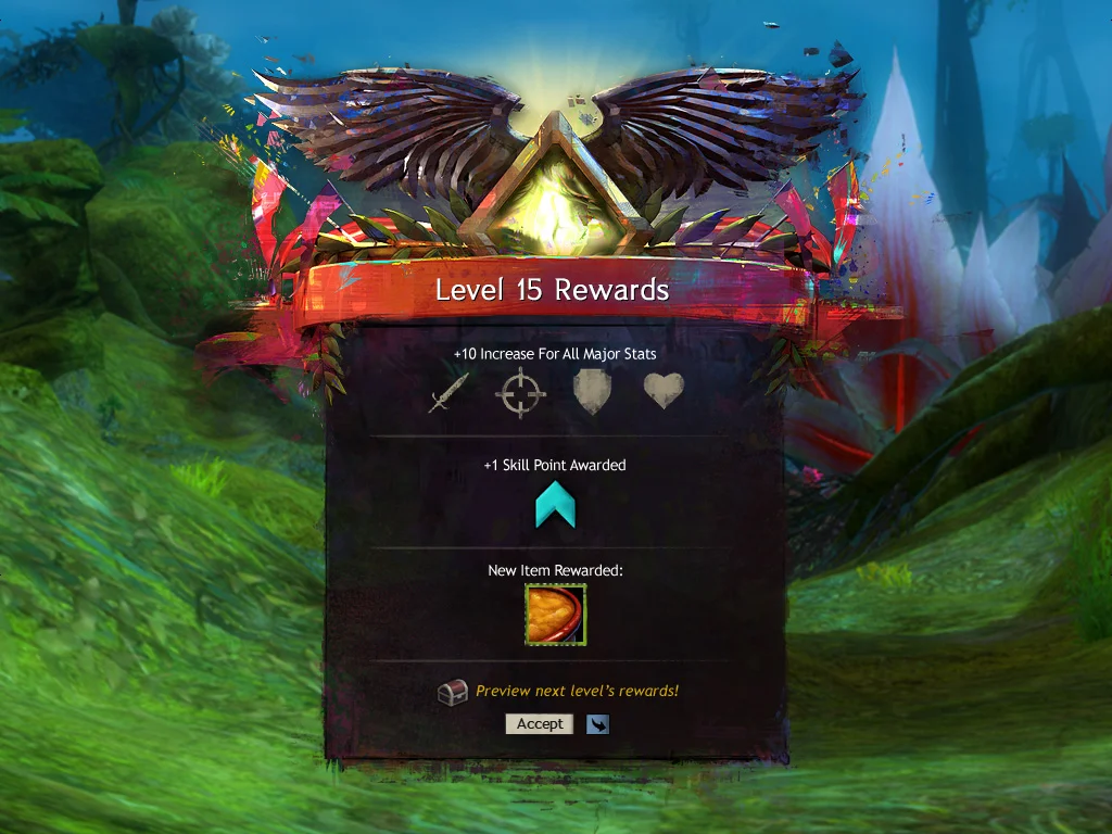 Celebratory Illustration & UI created for the "Level Up Guide" as part of an improvement to the new player experience