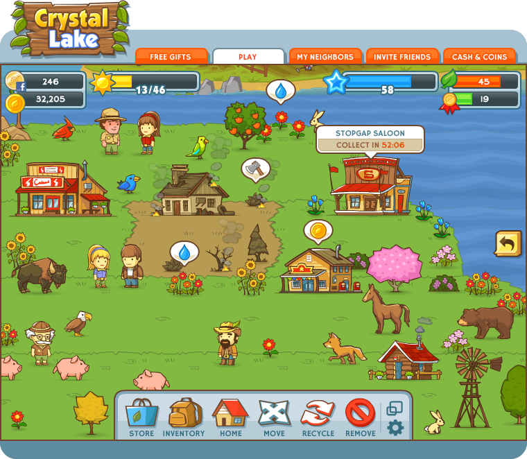 Crystal Lake game screenshot