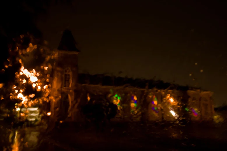 Atmospheres Collection, S108 &nbsp;"Stone Street Baptist Church on a Rainy Night - Mobile, AL"