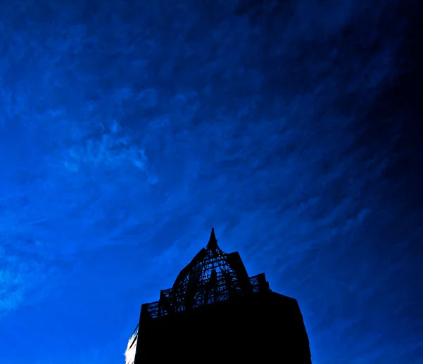 Atmospheres Collection, S112 &nbsp;"Blue Sky and Building Spire Silhouette - Mobile, AL"