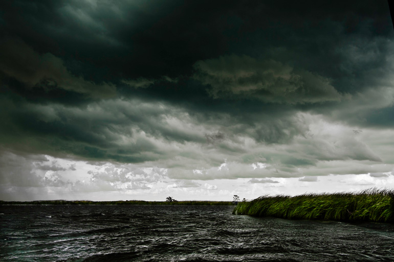 Atmospheres Collection, P106-1 &nbsp;"Cloudburst with Downdraft Panel 1, Mobile-Tensaw Delta"