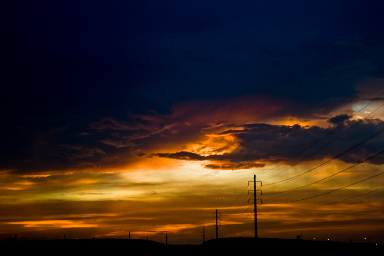 Atmospheres Collection, S113 &nbsp;"Sunset and Telephone Lines - Spanish Fort, AL"