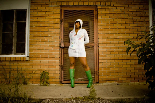 "Girl With Green Boots"