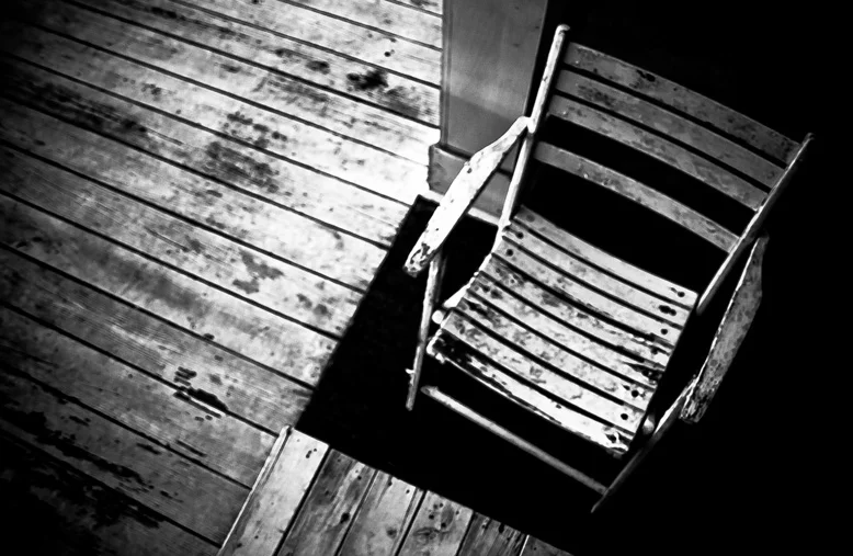 "Wood Chair and Deck"
