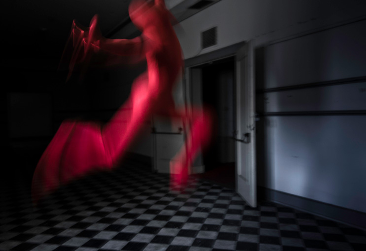 Red Chroma Key Suit, Jumping&nbsp;In