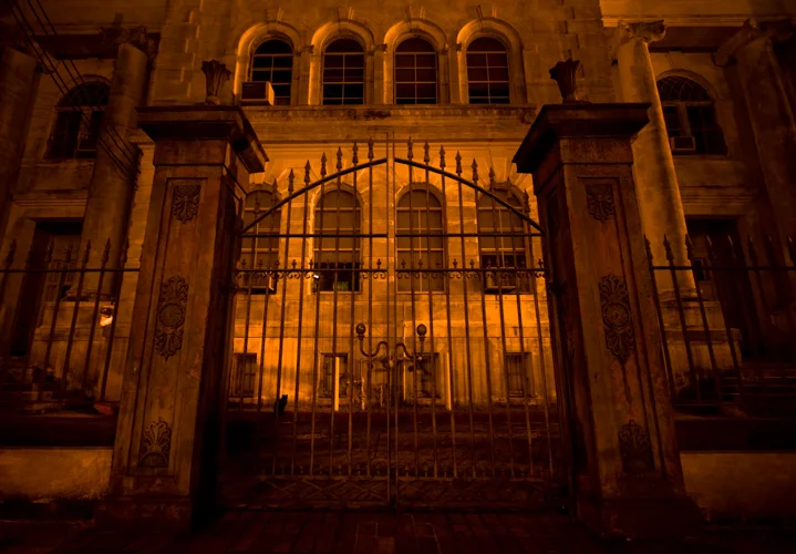 "Barton Academy Gate at&nbsp;&nbsp;Night&nbsp;- Mobile, AL"