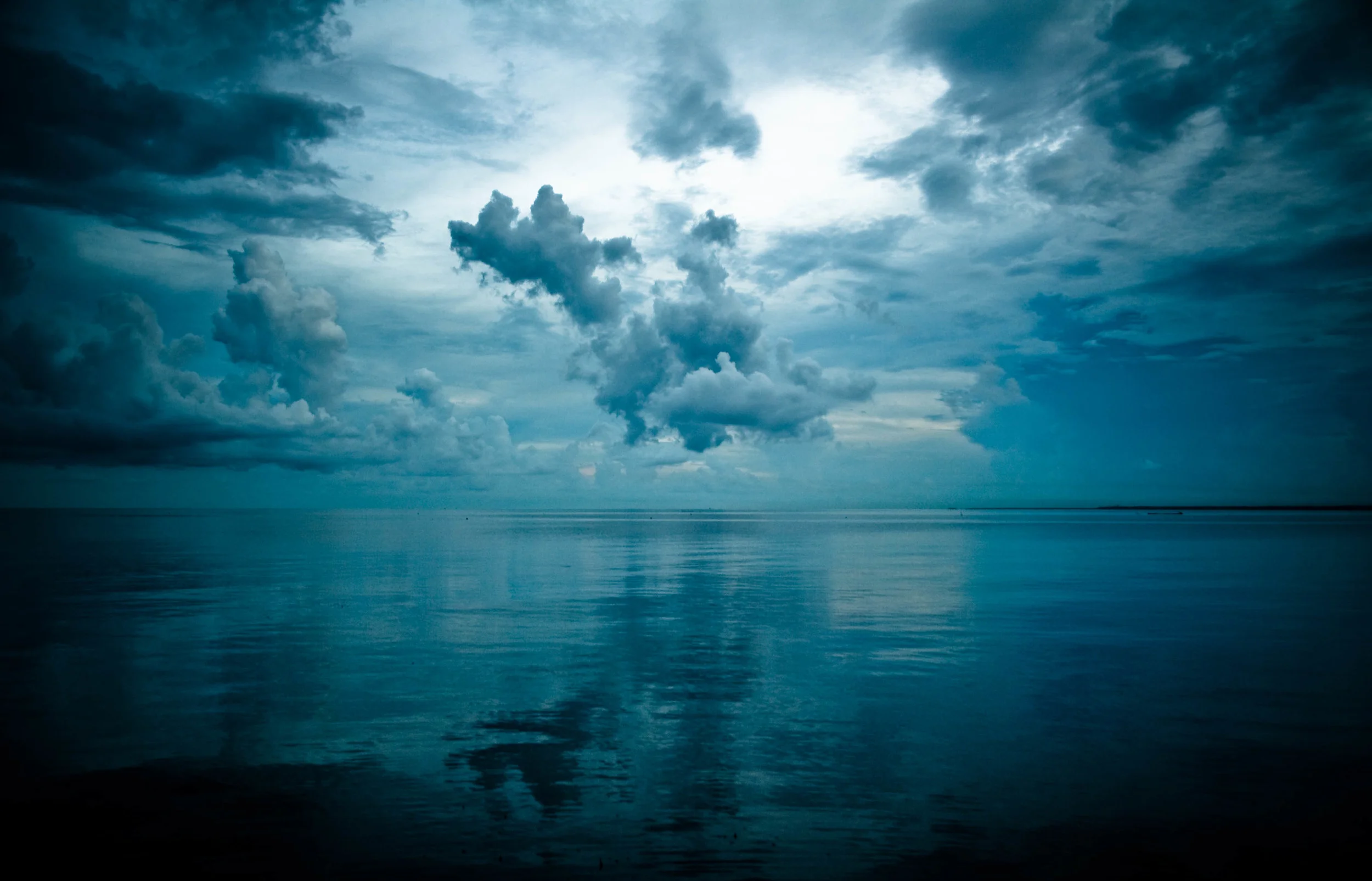 Atmospheres Collection, P111-1 "Blue Cloud Panorama Panel 1 - Mobile Bay"