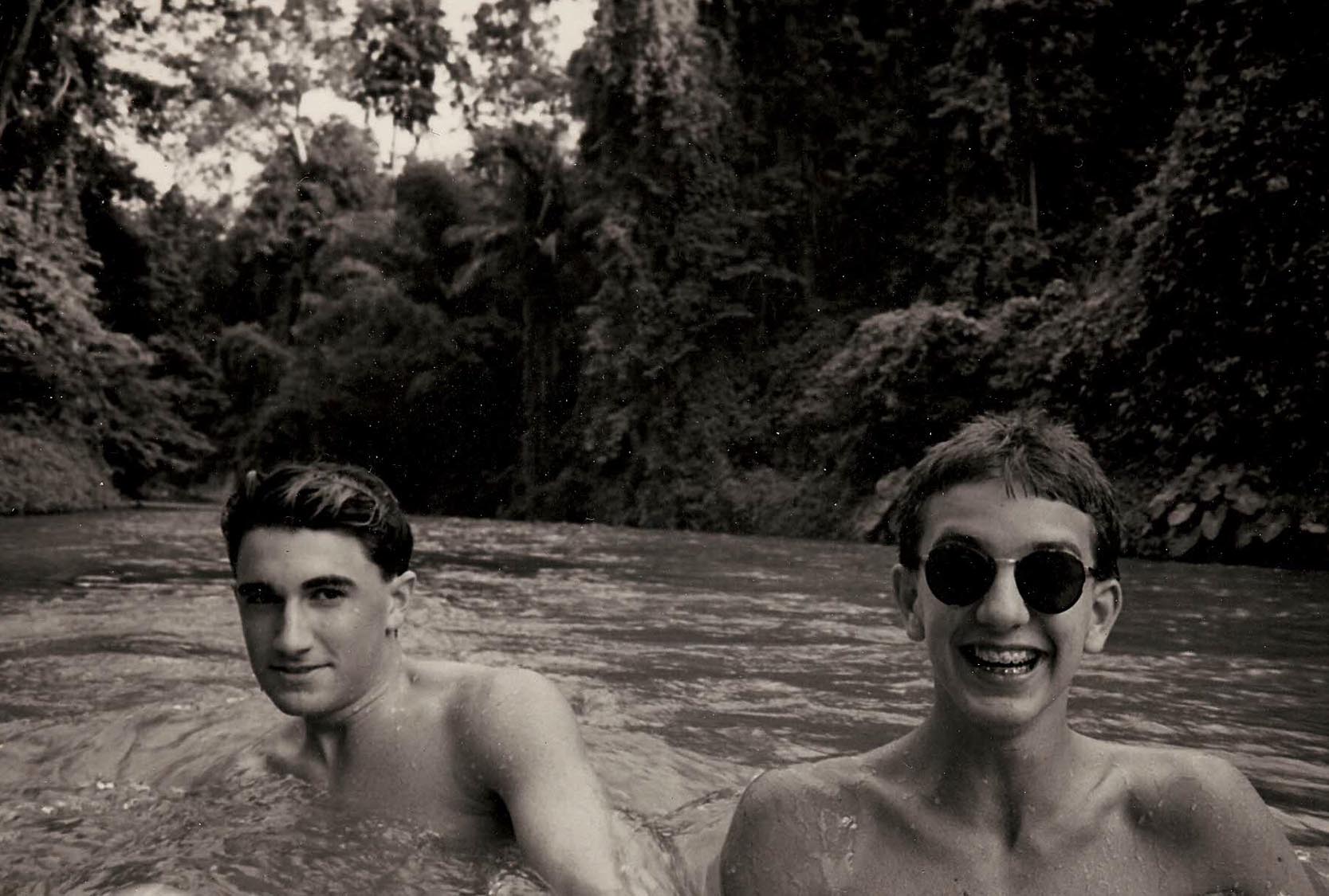 John and Michael in the Martha Brae River - Jamaica