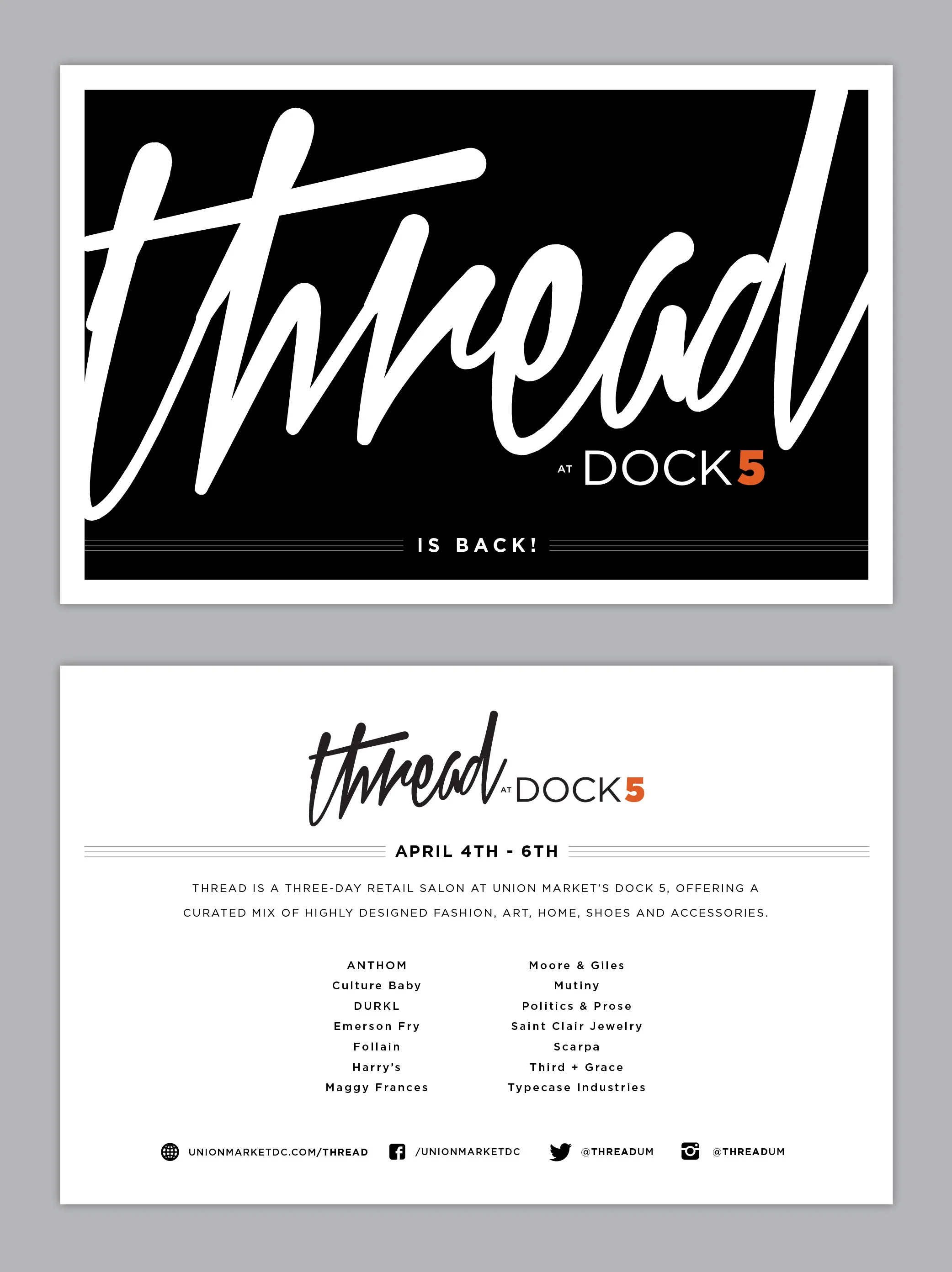 Thread at Dock5 flyer