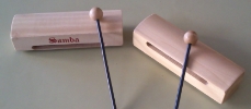 Second, hollow, wooden tempo blocks are used to make the sound of horse hooves clip-clopping. 