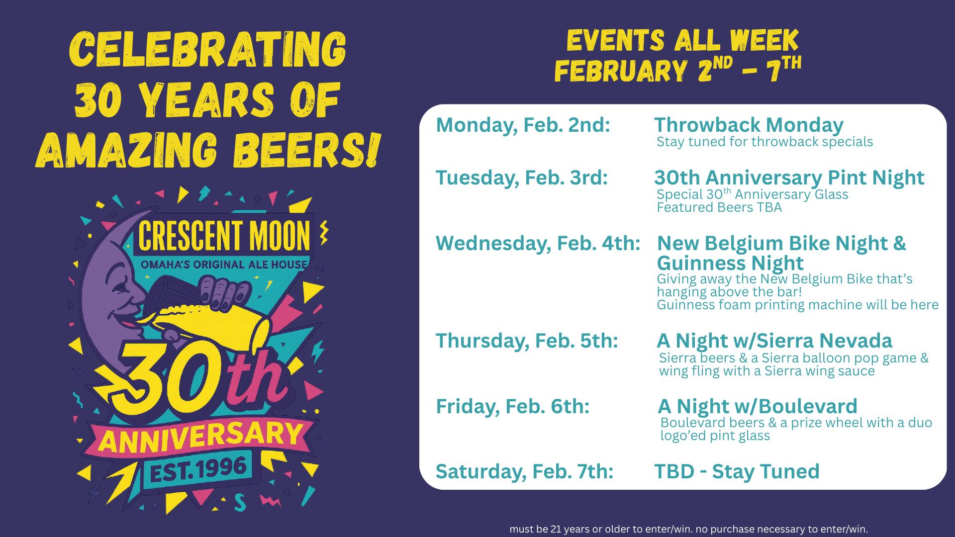 Crescent Moon's 30th Anniversary