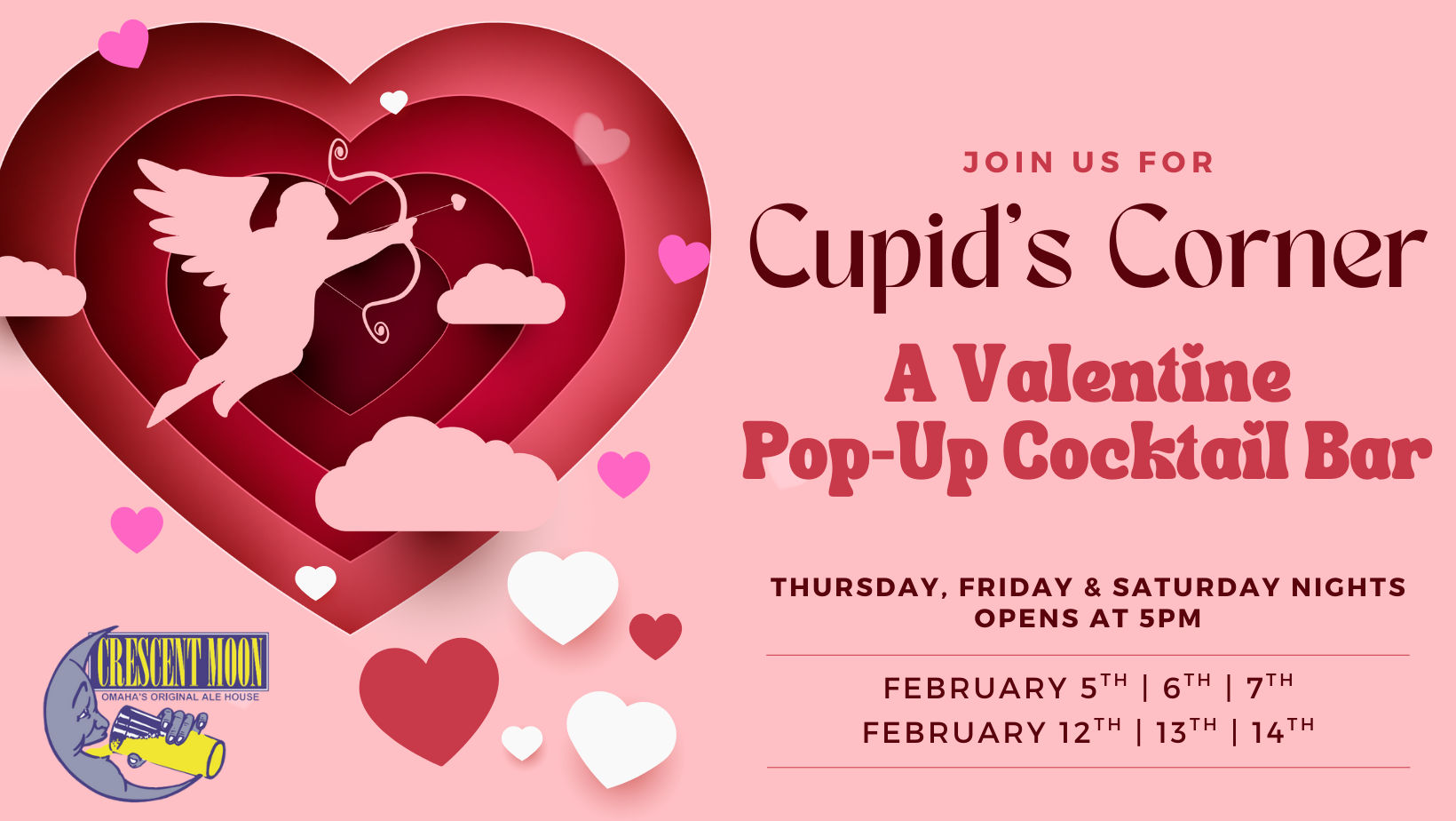 Cupid's Corner: A Valentine Pop-Up Bar at Crescent Moon