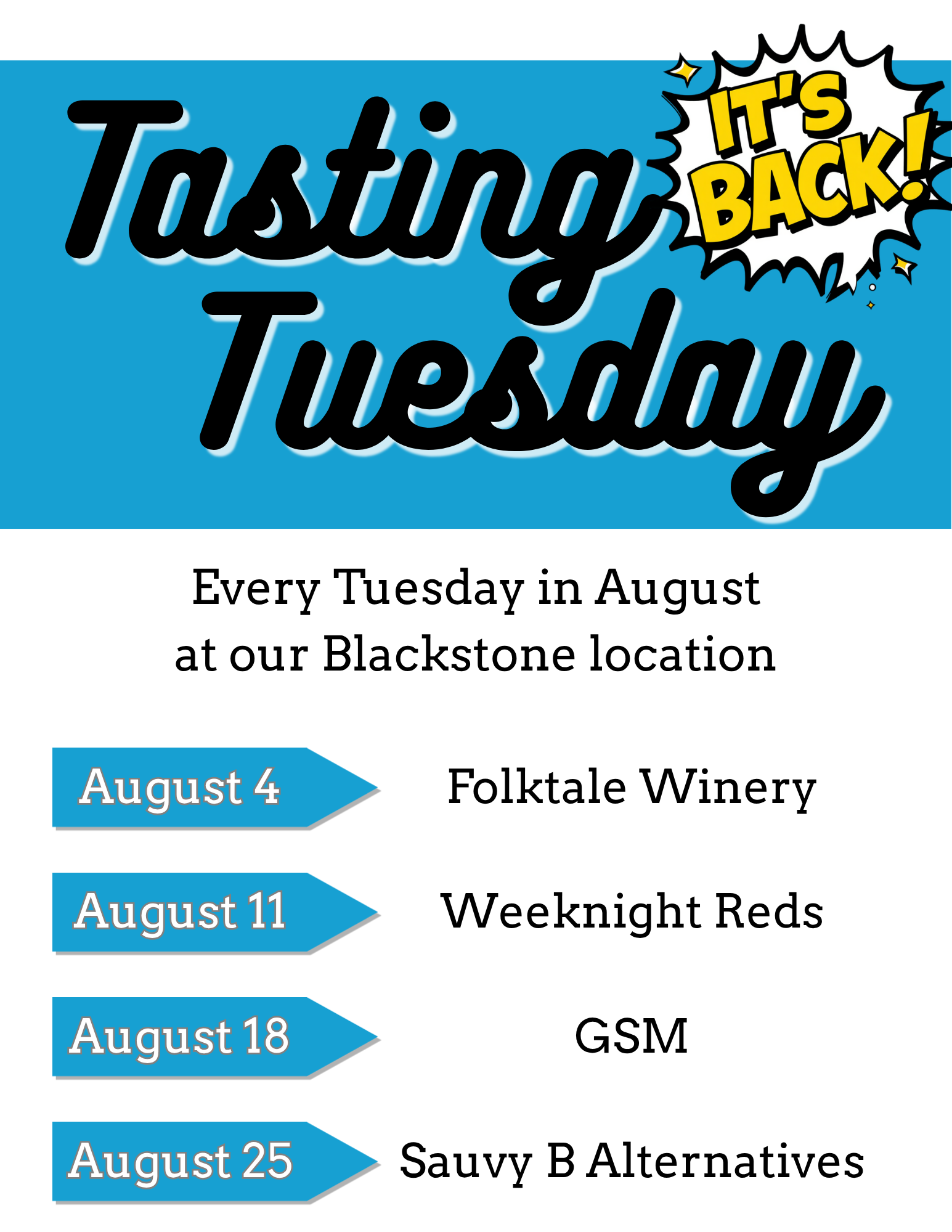 Tasting Tuesday @ Corkscrew