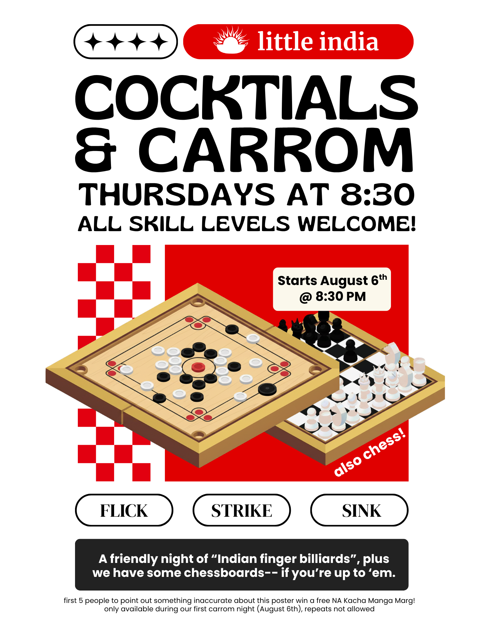 Cocktails and Carrom @ Little India