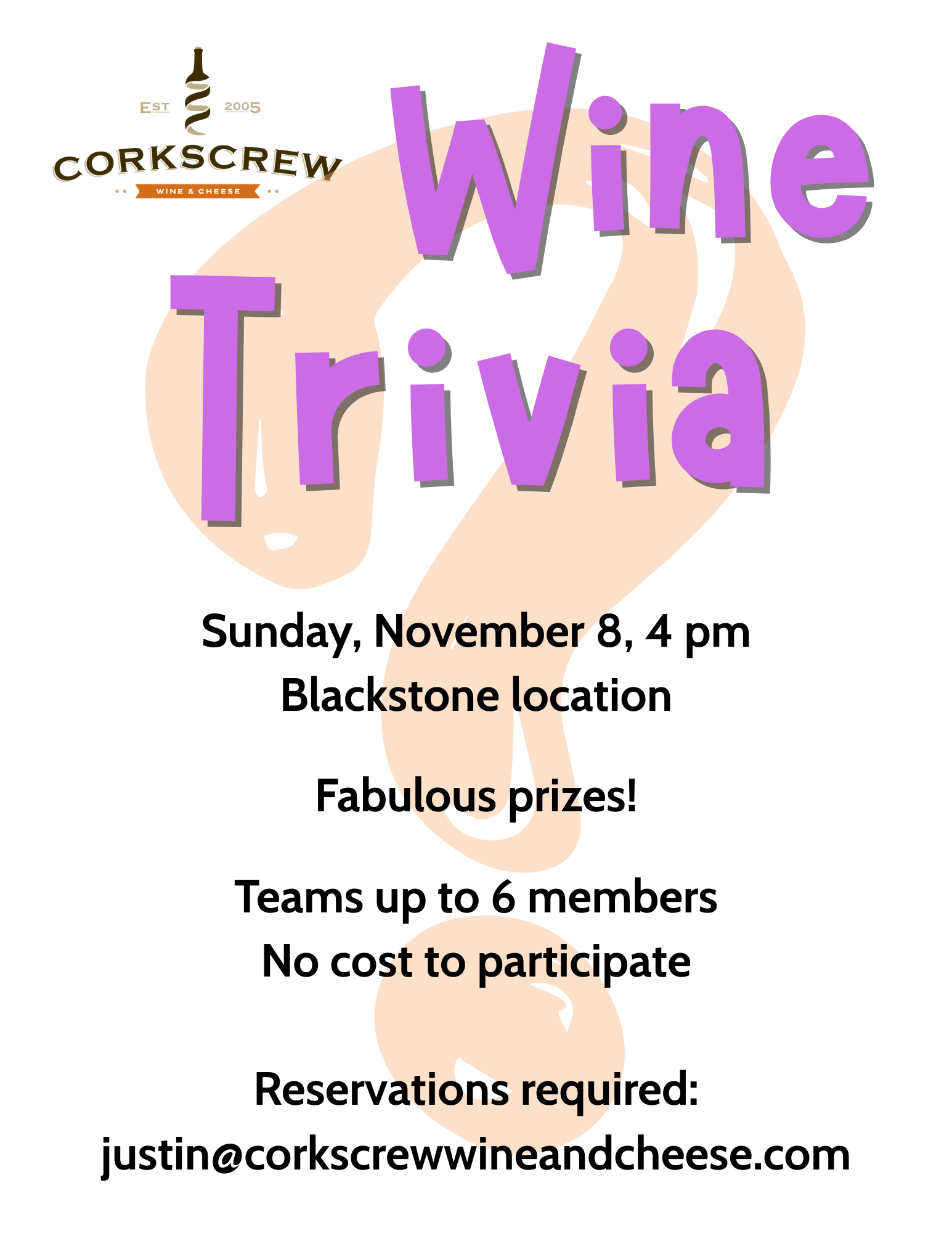 Wine Trivia @ Corkscrew