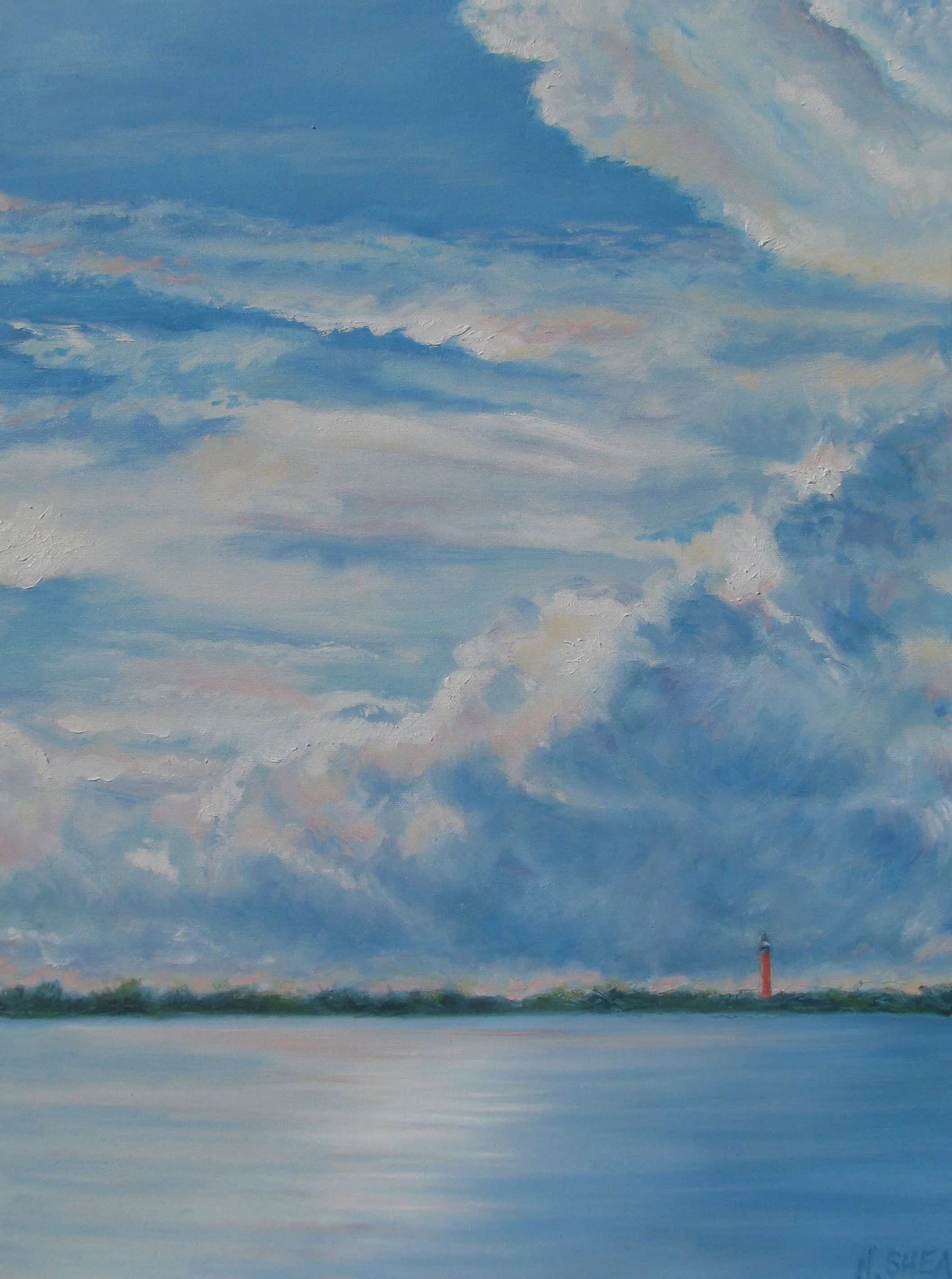 Lighthouse Blues, oil on canvas, 20 x 24, $250