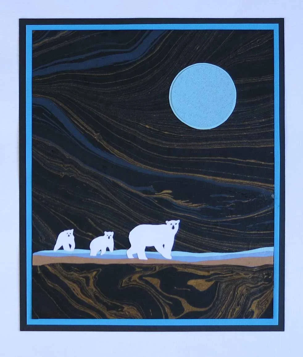 Polar Express, original paperscape, 11 x 14, $65