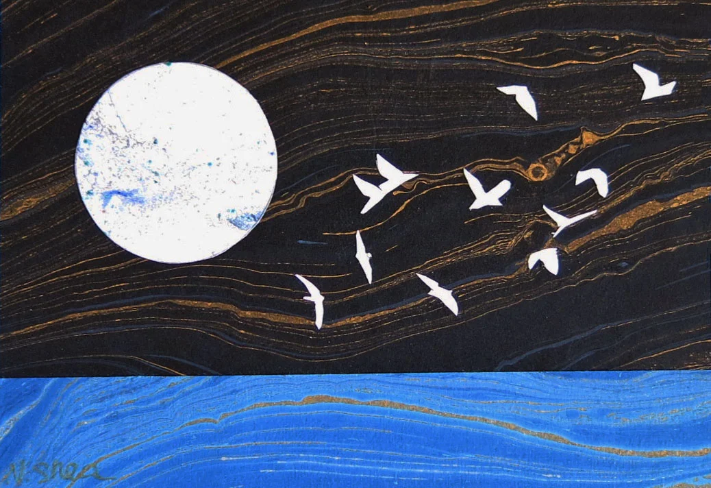 Egrets in Flight, print, $35