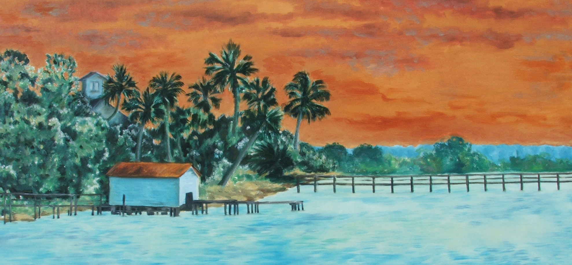 El Dora Boathouse, oil on canvas, SOLD