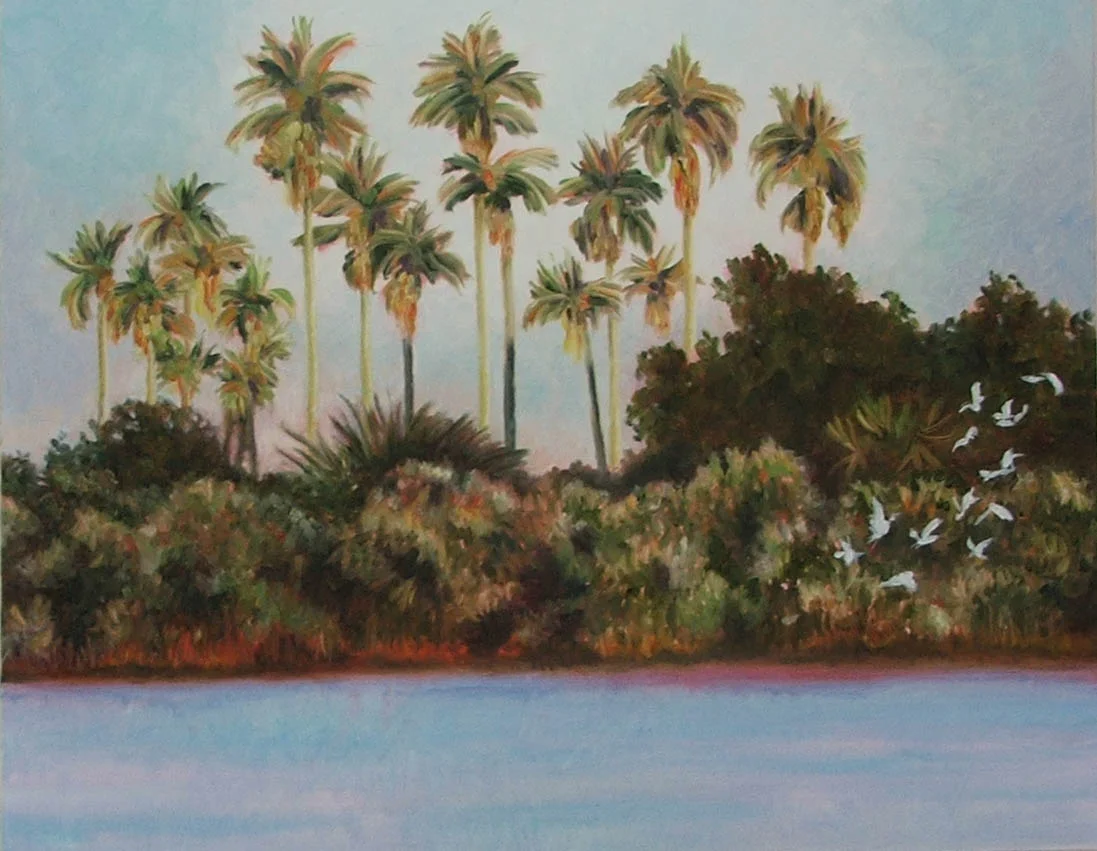 Egrets in Flight, oil on canvas, SOLD