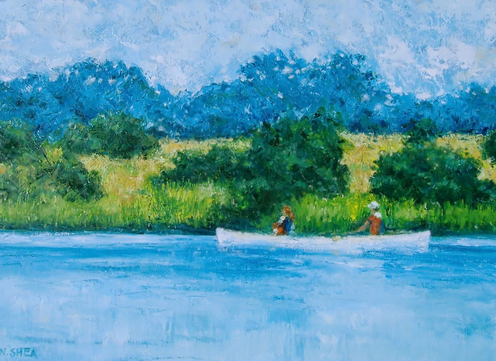 Intracoastal Canoe Ride, oil on canvas, 20 x 24, $190