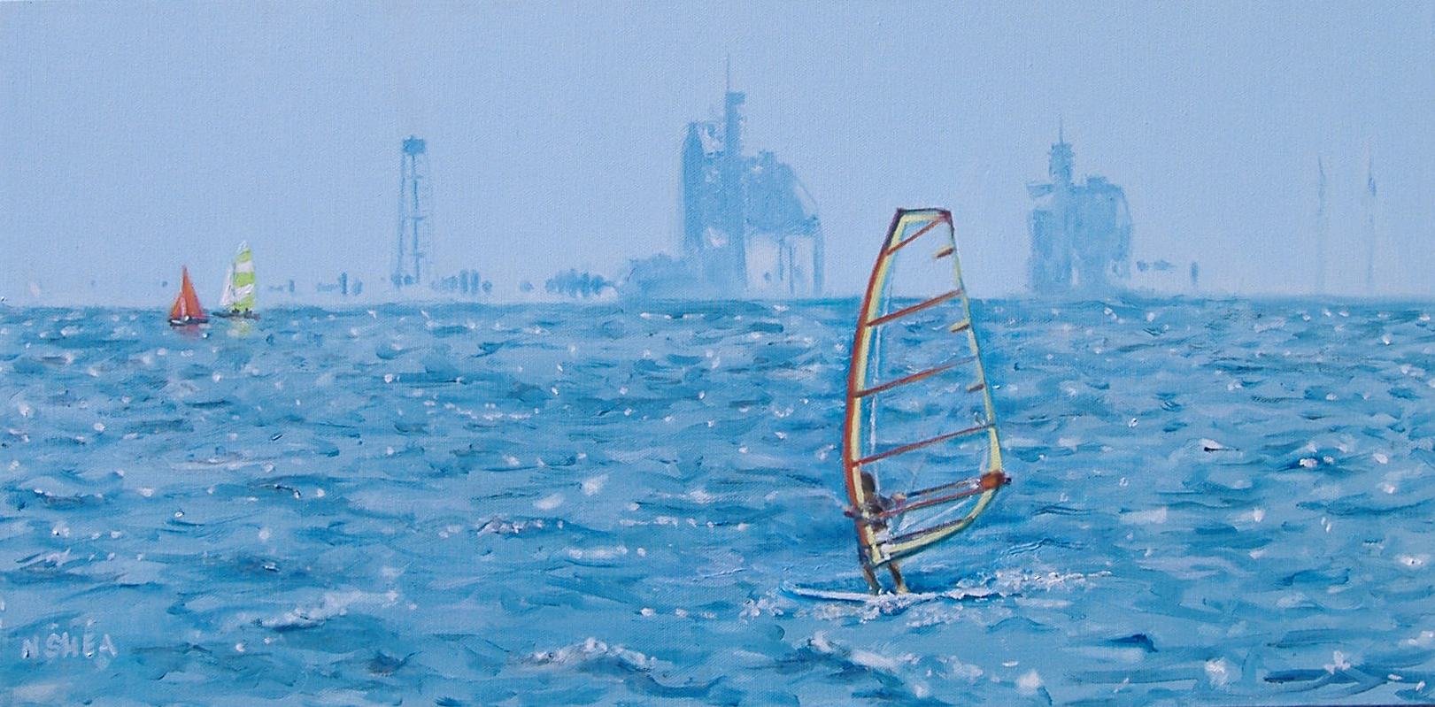 Cape Canaveral, oil on canvas, NFS