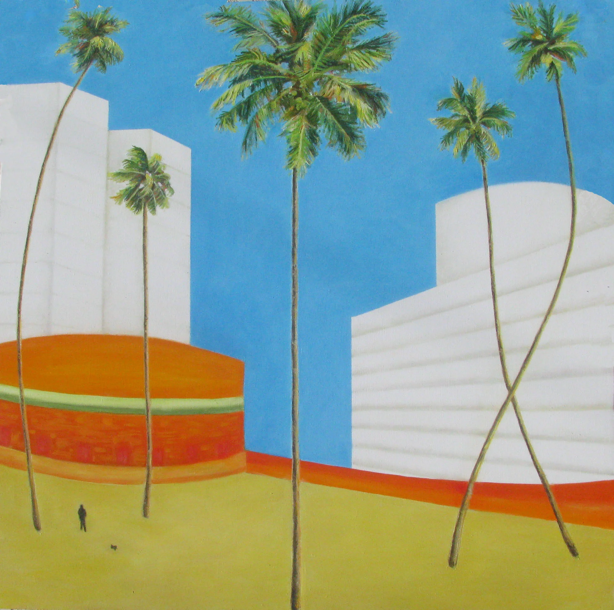 Palm Pageant, oil on canvas, 30 x 30, $300