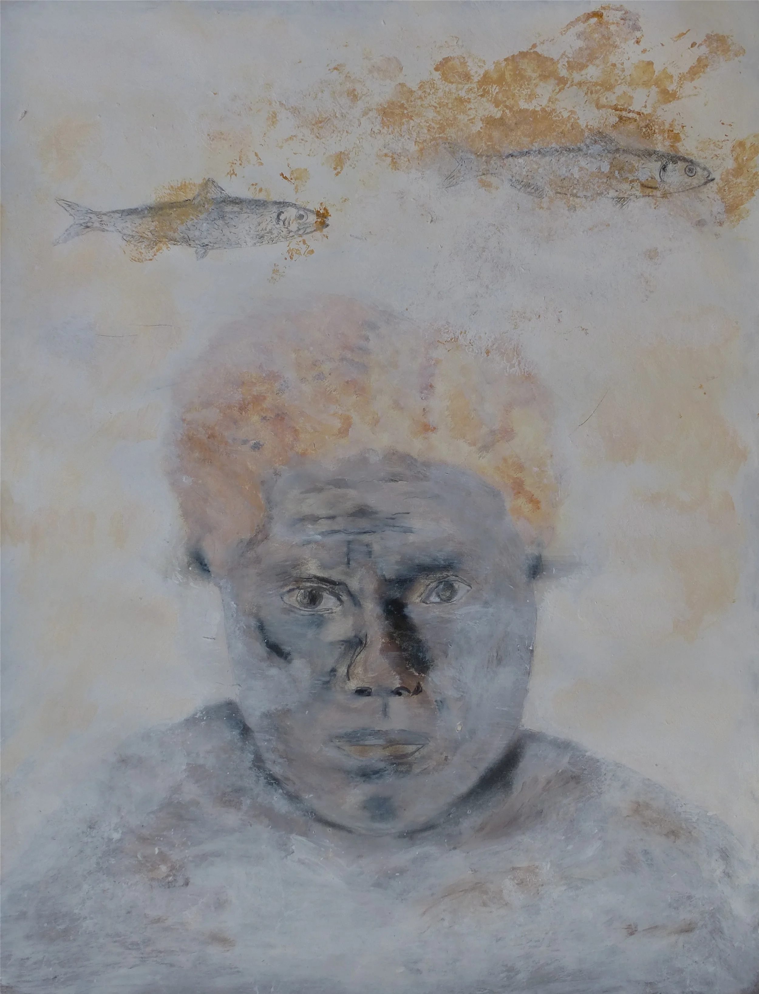  Portrait of Boa Sir  Acrylic on paper 45x61cm 