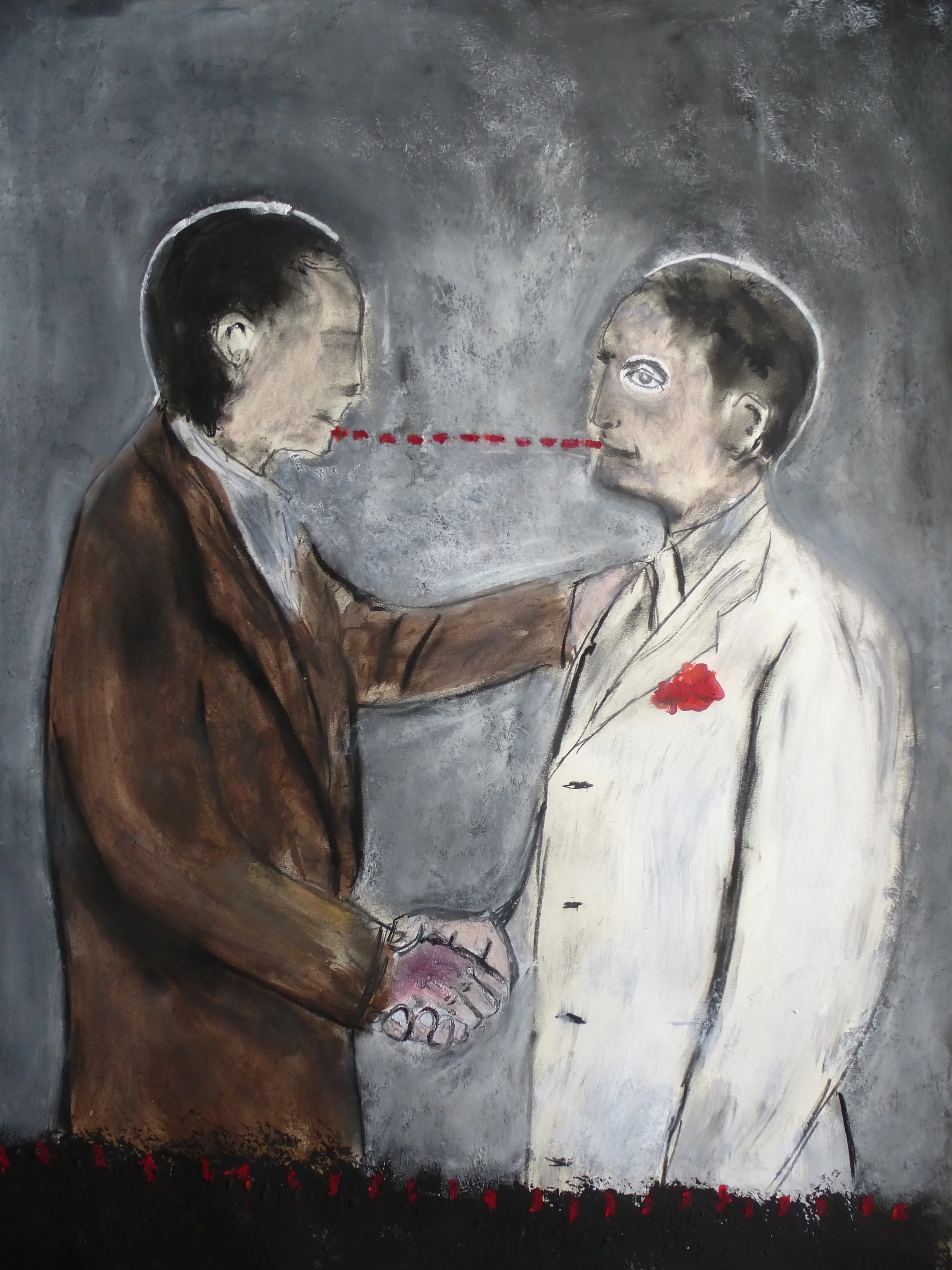  The Deal  Acrylic on paper 45x61cm 