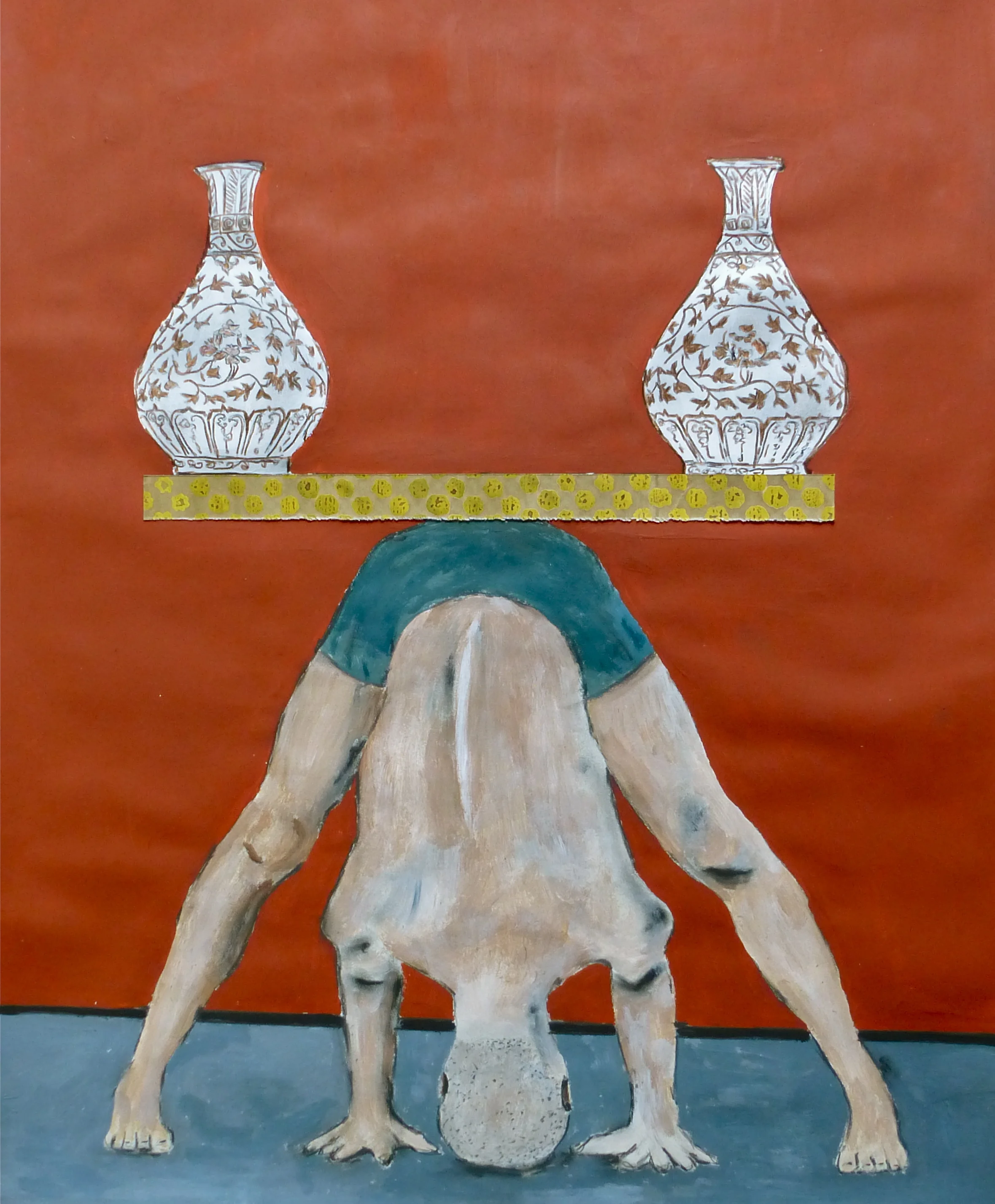   15th Century Ming dynasty Vases    Acrylic on paper 45x61cm  